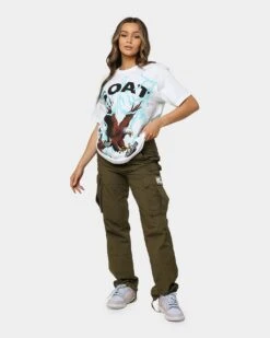 Goat Crew American Muscle T-Shirt White 4 Goat Crew American Muscle T-Shirt White -Mitchell & Ness Shop 02039118 YW100 womens 030