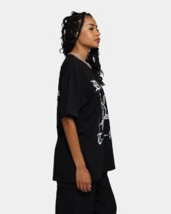 Rats Get Fat No Love T-Shirt Black -Mitchell & Ness Shop 02039128 YB001 womens 0060