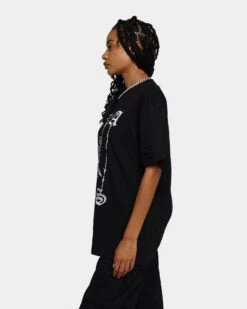 Rats Get Fat No Love T-Shirt Black -Mitchell & Ness Shop 02039128 YB001 womens 0070