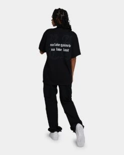 Rats Get Fat No Love T-Shirt Black -Mitchell & Ness Shop 02039128 YB001 womens 0080