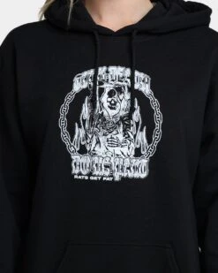 Rats Get Fat Till Death Hoodie Black 5 Rats Get Fat Till Death Hoodie Black -Mitchell & Ness Shop 02039136 YB001 womens 030