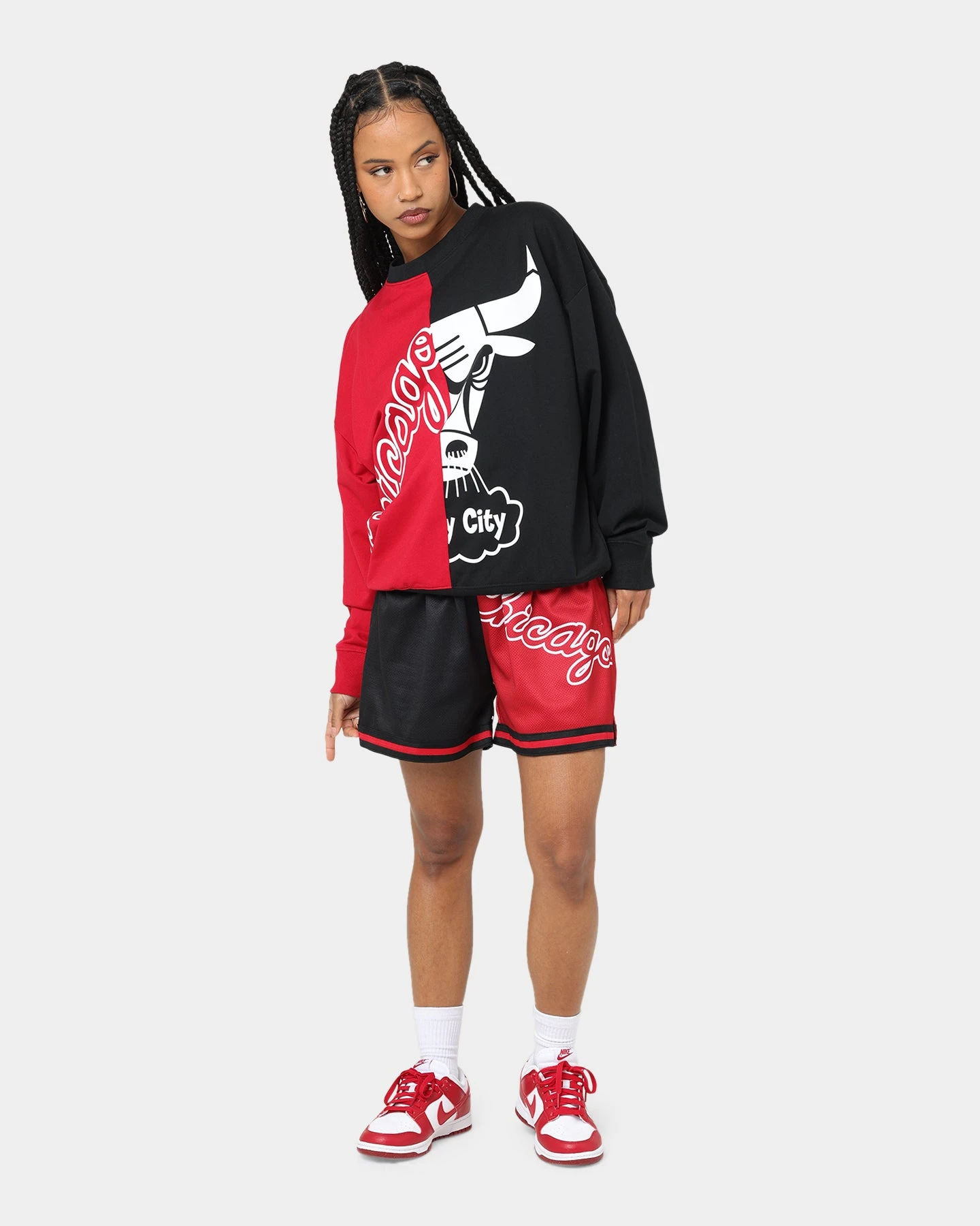 Mitchell & Ness Women's Chicago Bulls Big Face 5.0 Crewneck Red Mitchell & Ness Women's Chicago Bulls Big Face 5.0 Crewneck Red -Mitchell & Ness Shop 02039151 YR001 womens 0020