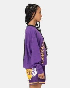Mitchell & Ness Women's Los Angeles Lakers Big Face 5.0 Crewneck Purple 6 Mitchell & Ness Women's Los Angeles Lakers Big Face 5.0 Crewneck Purple -Mitchell & Ness Shop 02039152 YP200 womens 0050