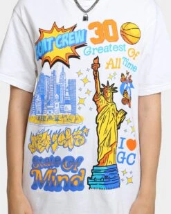 Goat Crew State Of Mind All Over T-Shirt White 4 Goat Crew State Of Mind All Over T-Shirt White -Mitchell & Ness Shop 02039226 YW100 womens 030