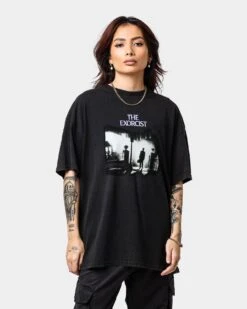 American Thrift X The Exorcist The Exorcist Poster Vintage T-Shirt Black Wash