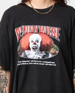 American Thrift X IT Pennywise Vintage T-Shirt Black Wash -Mitchell & Ness Shop 02039332 YB295 womens 0030