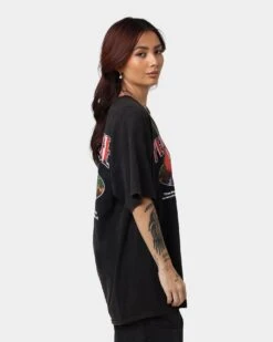 American Thrift X IT Pennywise Vintage T-Shirt Black Wash -Mitchell & Ness Shop 02039332 YB295 womens 0050