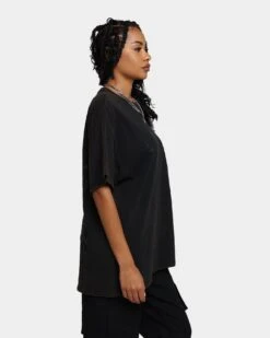 Rats Get Fat Baphomet T-Shirt Black Wash -Mitchell & Ness Shop 02039335 YB295 womens 0060