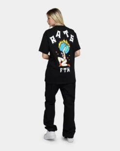 Rats Get Fat FTW T-Shirt Black -Mitchell & Ness Shop 02039339 YB001 womens 070