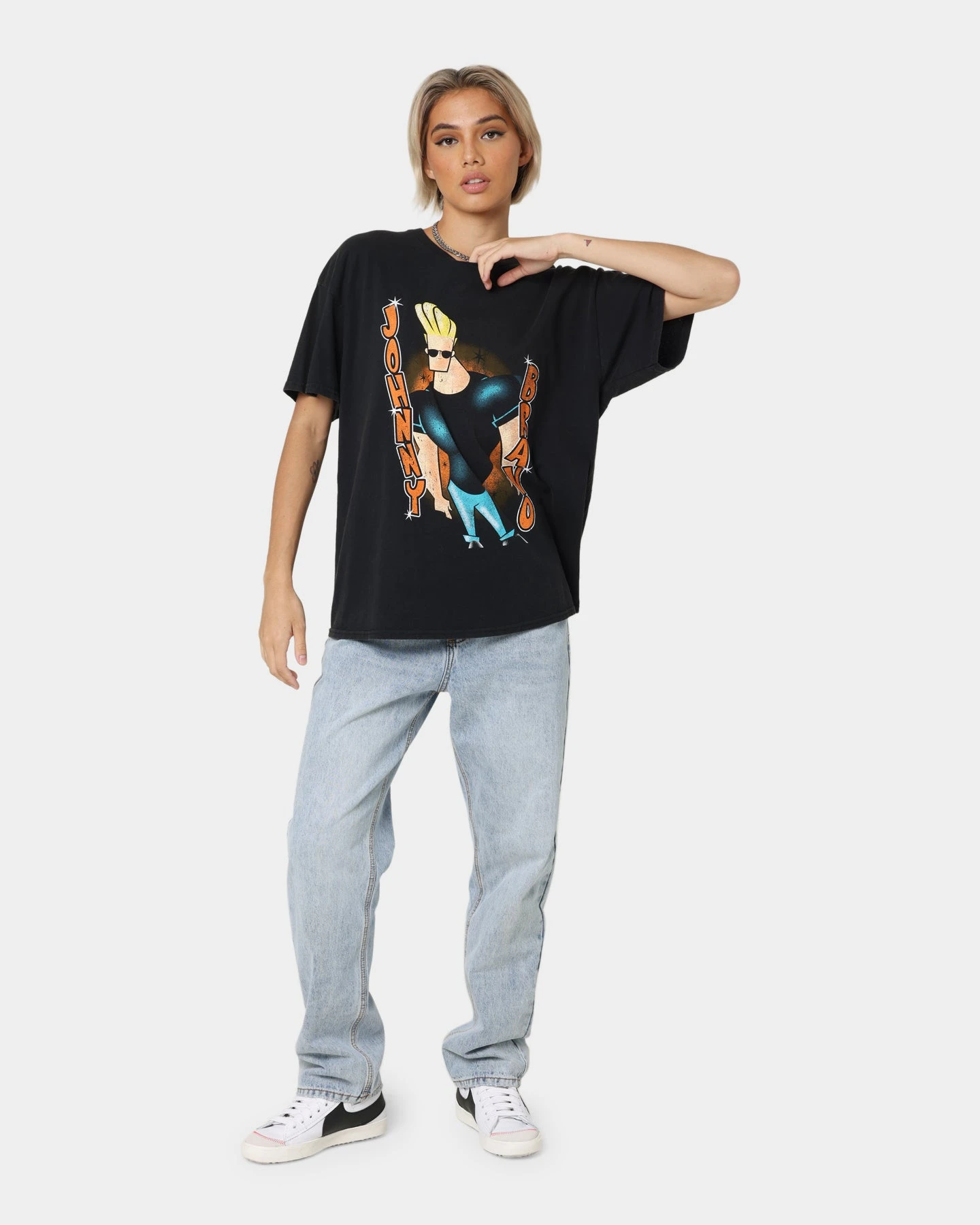 American Thrift X Johnny Bravo Man, I'm Pretty Vintage T-Shirt Black Wash American Thrift X Johnny Bravo Man, I'm Pretty Vintage T-Shirt Black Wash -Mitchell & Ness Shop 02039560 YB295 womens 0030