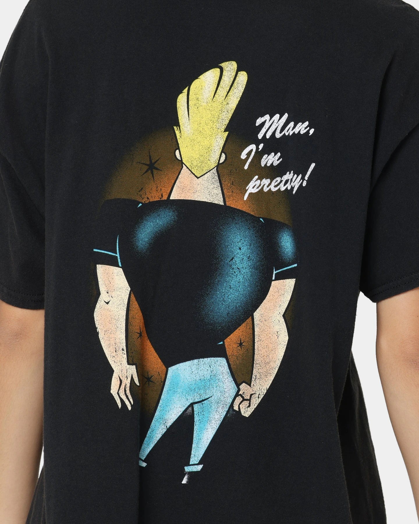 American Thrift X Johnny Bravo Man, I'm Pretty Vintage T-Shirt Black Wash American Thrift X Johnny Bravo Man, I'm Pretty Vintage T-Shirt Black Wash -Mitchell & Ness Shop 02039560 YB295 womens 0050