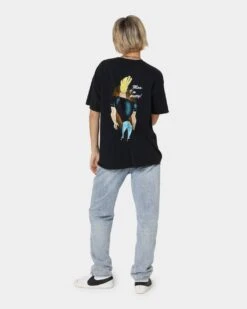 American Thrift X Johnny Bravo Man, I'm Pretty Vintage T-Shirt Black Wash 9 American Thrift X Johnny Bravo Man, I'm Pretty Vintage T-Shirt Black Wash -Mitchell & Ness Shop 02039560 YB295 womens 0080