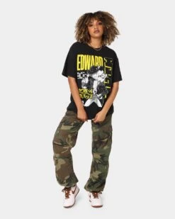 Goat Crew X Cowboy Bebop Edward Vintage T-Shirt Washed Black -Mitchell & Ness Shop 02039711 YW607 womens 0020