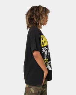 Goat Crew X Cowboy Bebop Edward Vintage T-Shirt Washed Black -Mitchell & Ness Shop 02039711 YW607 womens 0050