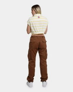 Guess Originals Women's GUESS Originals X J Balvin Woven Crop Top Yellow Sunspots -Mitchell & Ness Shop 02039872 YY078 womens 080