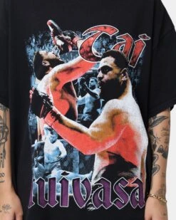 Goat Crew X Tai Tuivasa Bam Bam Vintage T-Shirt Washed Black -Mitchell & Ness Shop 02039928 YW607 womens 0030