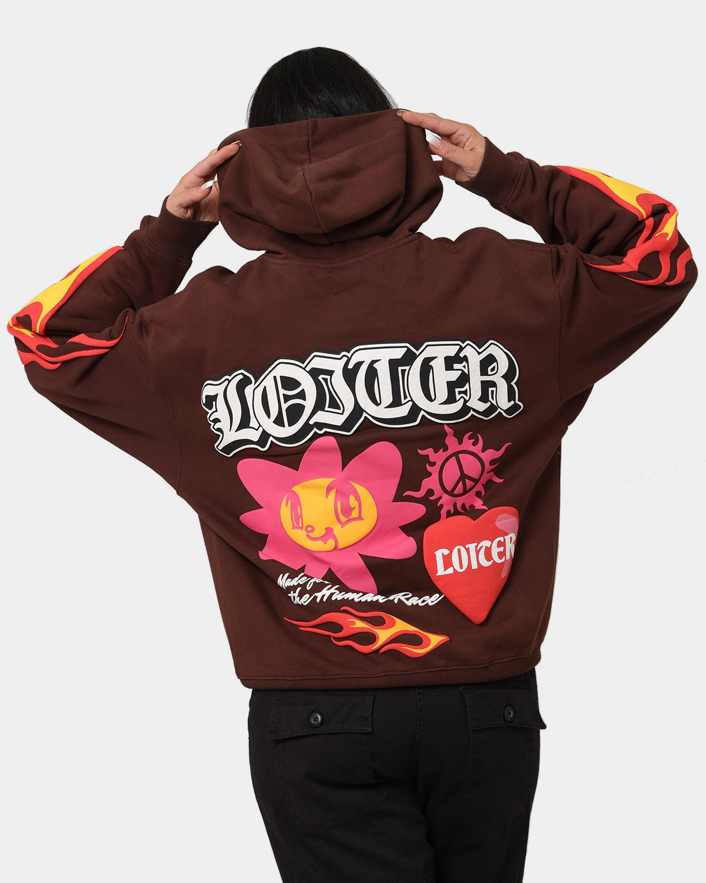 Loiter Euphoric Hoodie Brown Loiter Euphoric Hoodie Brown -Mitchell & Ness Shop 02039931 YX300 womens 0010