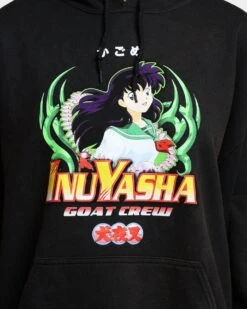 Goat Crew X InuYasha Kagome Vintage Hoodie Black Wash -Mitchell & Ness Shop 02039944 YB295 womens 0030
