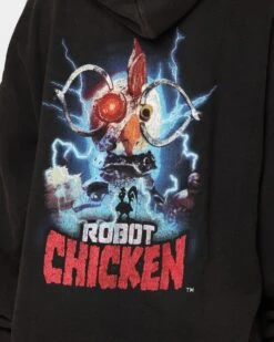 American Thrift X Robot Chicken Robot Chicken Vintage Hoodie Black Wash 6 American Thrift X Robot Chicken Robot Chicken Vintage Hoodie Black Wash -Mitchell & Ness Shop 02039945 YB295 womens 0050