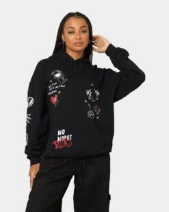 Rats Get Fat No Hope Hoodie Black