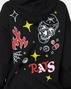 Rats Get Fat No Hope Hoodie Black -Mitchell & Ness Shop 02039978 YB001 womens 0040