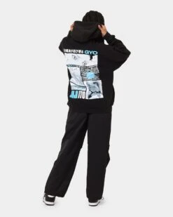 Goat Crew X Gyo Gyo Vintage Hoodie Washed Black -Mitchell & Ness Shop 02040006 YW607 womens 0030