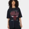 Mitchell & Ness Women's Chicago Bulls XL Arch Vintage T-Shirt Faded Black -Mitchell & Ness Shop 02040028 YB554 womens 0010