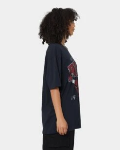 Mitchell & Ness Women's Chicago Bulls XL Arch Vintage T-Shirt Faded Black -Mitchell & Ness Shop 02040028 YB554 womens 0050