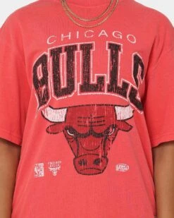 Mitchell & Ness Women's XL Arch T-Shirt Faded Red -Mitchell & Ness Shop 02040028 YF428 womens 0030