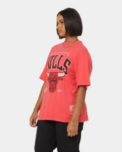 Mitchell & Ness Women's XL Arch T-Shirt Faded Red -Mitchell & Ness Shop 02040028 YF428 womens 0060