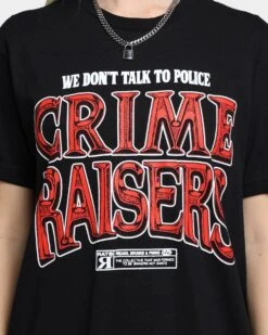 Rats Get Fat Crime Raisers T-Shirt Black -Mitchell & Ness Shop 02040130 YB001 womens 0040