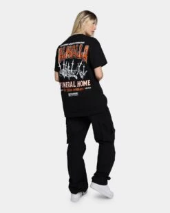 Rats Get Fat Funeral Home T-Shirt Black -Mitchell & Ness Shop 02040133 YB001 womens 0030