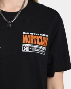 Rats Get Fat Funeral Home T-Shirt Black -Mitchell & Ness Shop 02040133 YB001 womens 0040