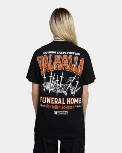 Rats Get Fat Funeral Home T-Shirt Black -Mitchell & Ness Shop 02040133 YB001 womens 0050