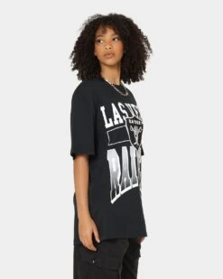 Majestic Athletic Las Vegas Raiders Vintage Sports Graphic T-Shirt Faded Black -Mitchell & Ness Shop 02040167 YB554 womens 0050
