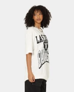 Majestic Athletic Las Vegas Raiders Vintage Sports Graphic T-Shirt Vintage White -Mitchell & Ness Shop 02040167 YV003 womens 0050