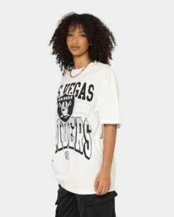Majestic Athletic Las Vegas Raiders Vintage Sports Graphic T-Shirt Vintage White -Mitchell & Ness Shop 02040167 YV003 womens 0060