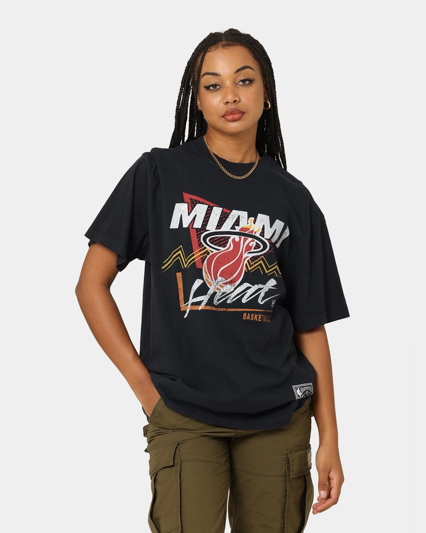 Mitchell & Ness Miami Heat Abstract T-Shirt Vintage Black Mitchell & Ness Miami Heat Abstract T-Shirt Vintage Black -Mitchell & Ness Shop 02040313 YV013 womens 0010