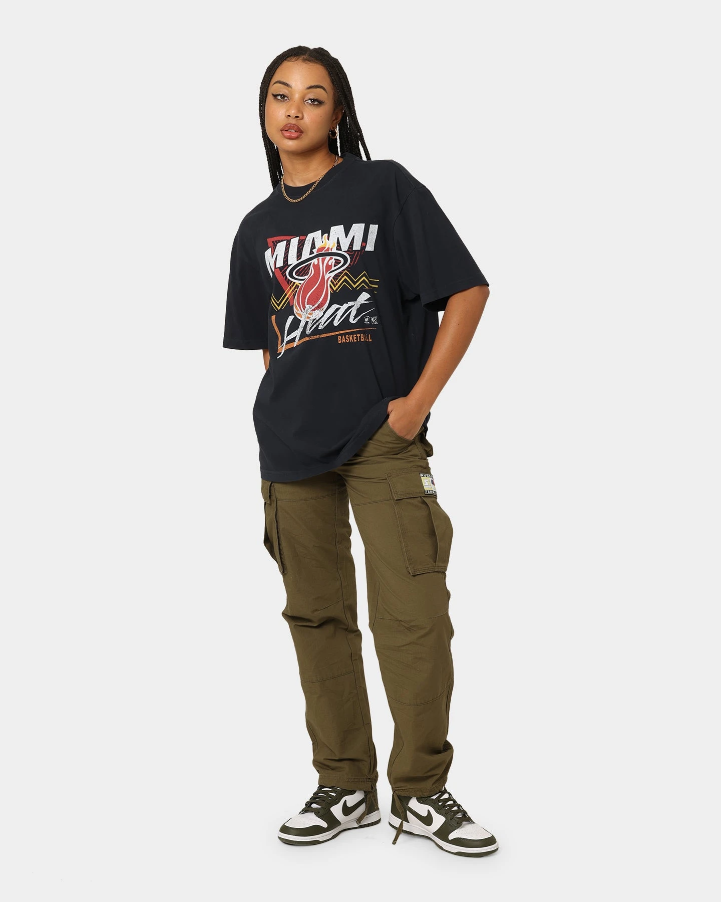 Mitchell & Ness Miami Heat Abstract T-Shirt Vintage Black Mitchell & Ness Miami Heat Abstract T-Shirt Vintage Black -Mitchell & Ness Shop 02040313 YV013 womens 0020