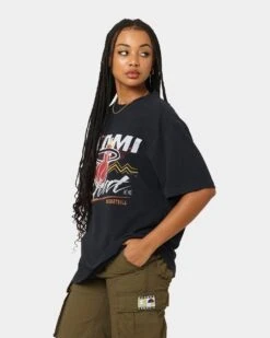 Mitchell & Ness Miami Heat Abstract T-Shirt Vintage Black 7 Mitchell & Ness Miami Heat Abstract T-Shirt Vintage Black -Mitchell & Ness Shop 02040313 YV013 womens 0060