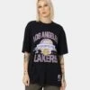 Mitchell & Ness Los Angeles Lakers Team History Vintage T-Shirt Faded Black -Mitchell & Ness Shop 02040350 YB554 womens 0010