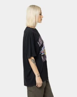 Mitchell & Ness Los Angeles Lakers Team History Vintage T-Shirt Faded Black -Mitchell & Ness Shop 02040350 YB554 womens 0050