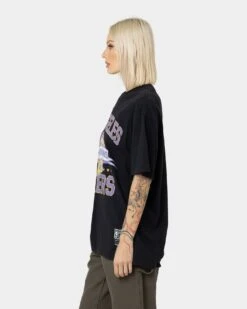 Mitchell & Ness Los Angeles Lakers Team History Vintage T-Shirt Faded Black -Mitchell & Ness Shop 02040350 YB554 womens 0060