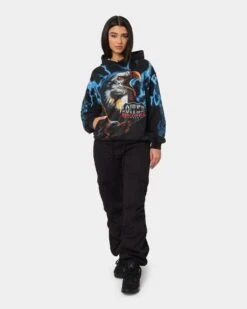 Loiter Lightning Eagle Vintage Hoodie Vintage Black -Mitchell & Ness Shop 02040477 YV009 womens 0030
