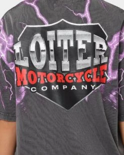Loiter Lightning Eagle Vintage T-Shirt Charcoal -Mitchell & Ness Shop 02040511 YC300 womens 0050 5a9c0fde f822 486c 99ca 8fb8b5a90478
