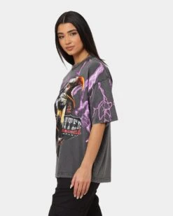 Loiter Lightning Eagle Vintage T-Shirt Charcoal -Mitchell & Ness Shop 02040511 YC300 womens 0070