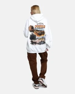American Thrift X Back To The Future Back To The Future 3 Hoodie White -Mitchell & Ness Shop 02040715 YW100 womens 030 Edit