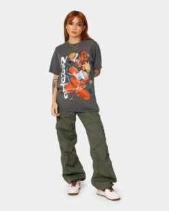 Goat Crew Goat Crew X Naruto Naruto CLR Vintage T-Shirt Charcoal -Mitchell & Ness Shop 02040783 YC300 womens 0030