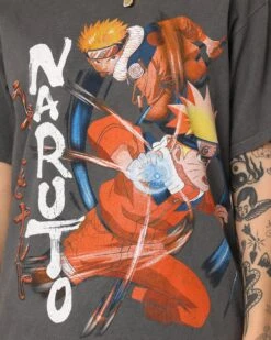 Goat Crew Goat Crew X Naruto Naruto CLR Vintage T-Shirt Charcoal -Mitchell & Ness Shop 02040783 YC300 womens 0040