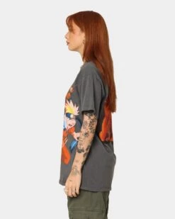 Goat Crew Goat Crew X Naruto Naruto CLR Vintage T-Shirt Charcoal -Mitchell & Ness Shop 02040783 YC300 womens 0070